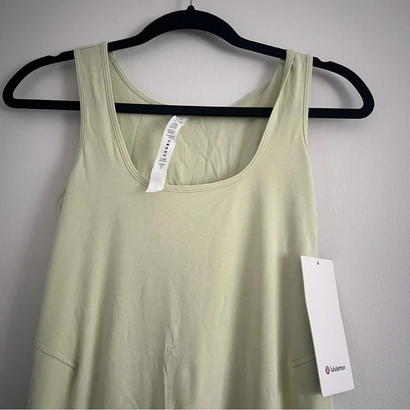 🆕 Lululemon Pima Cotton Open Back Midi Dress - Dewy - Picture 2 of 9